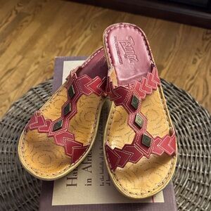 Tsonga Samba Red and Tan Women's Sandals